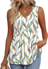 🏆2026 Women's Flowy Peplum Tank Top – V Neck Sleeveless Stretchy Summer Top