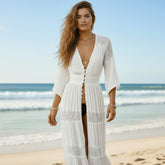 White Beach Maxi Cover Up