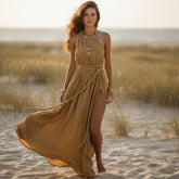 Boho Beach Cover-Up Maxi Dress