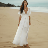 Boho Casual Summer Beach Cover Up Dress