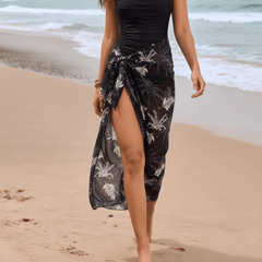 Boho Floral Swim Cover-Up Skirt