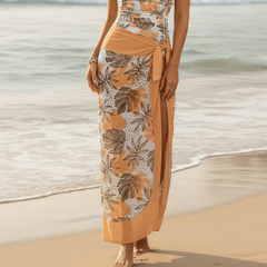 Boho Floral Swim Cover-Up Skirt