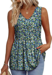 🏆2026 Women's Flowy Peplum Tank Top – V Neck Sleeveless Stretchy Summer Top