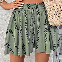 🌓Last Day 49% OFF🔥💃Women's Bohemian Print High-Waist Shorts