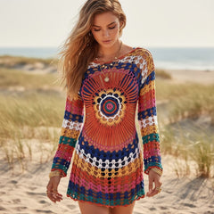 Boho Hippie Crochet Cover Up