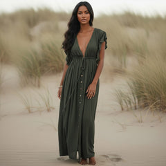 Boho Casual Summer Beach Cover Up Dress