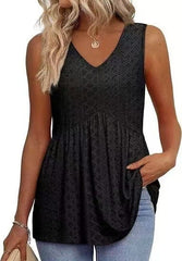 🏆2026 Women's Flowy Peplum Tank Top – V Neck Sleeveless Stretchy Summer Top